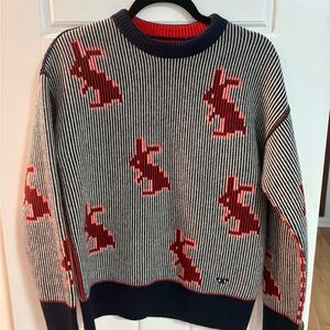 Tory Burch Reversible Jacquard Rabbit Sweater